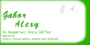 gabor alexy business card